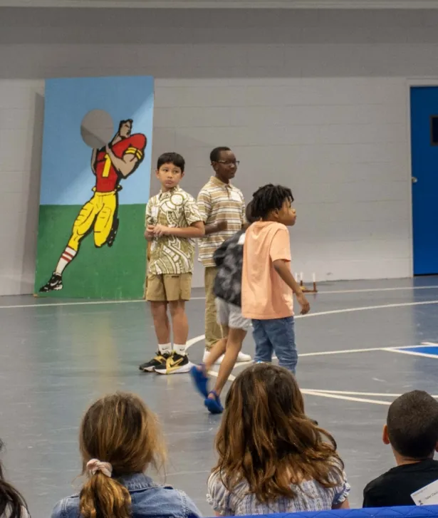 Kids playing in the gym